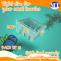 MT Products Green Vented Produce Berry Basket