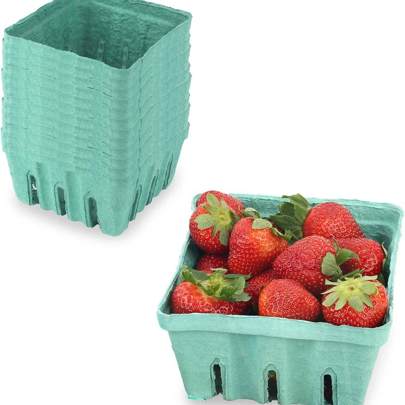 MT Products Green Vented Produce Berry Basket