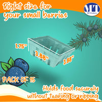 MT Products Green Vented Produce Berry Basket