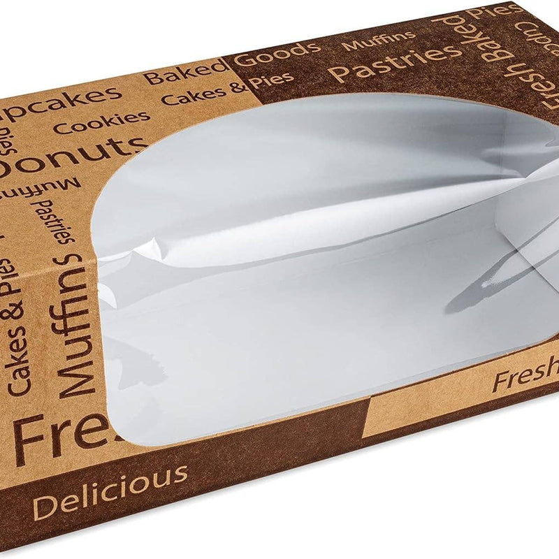 MT Products Brown Print Bakery Boxes - 9
