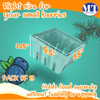 MT Products Green Vented Produce Berry Basket