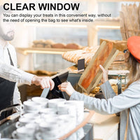MT Products Brown Paper Bread Bags with Window
